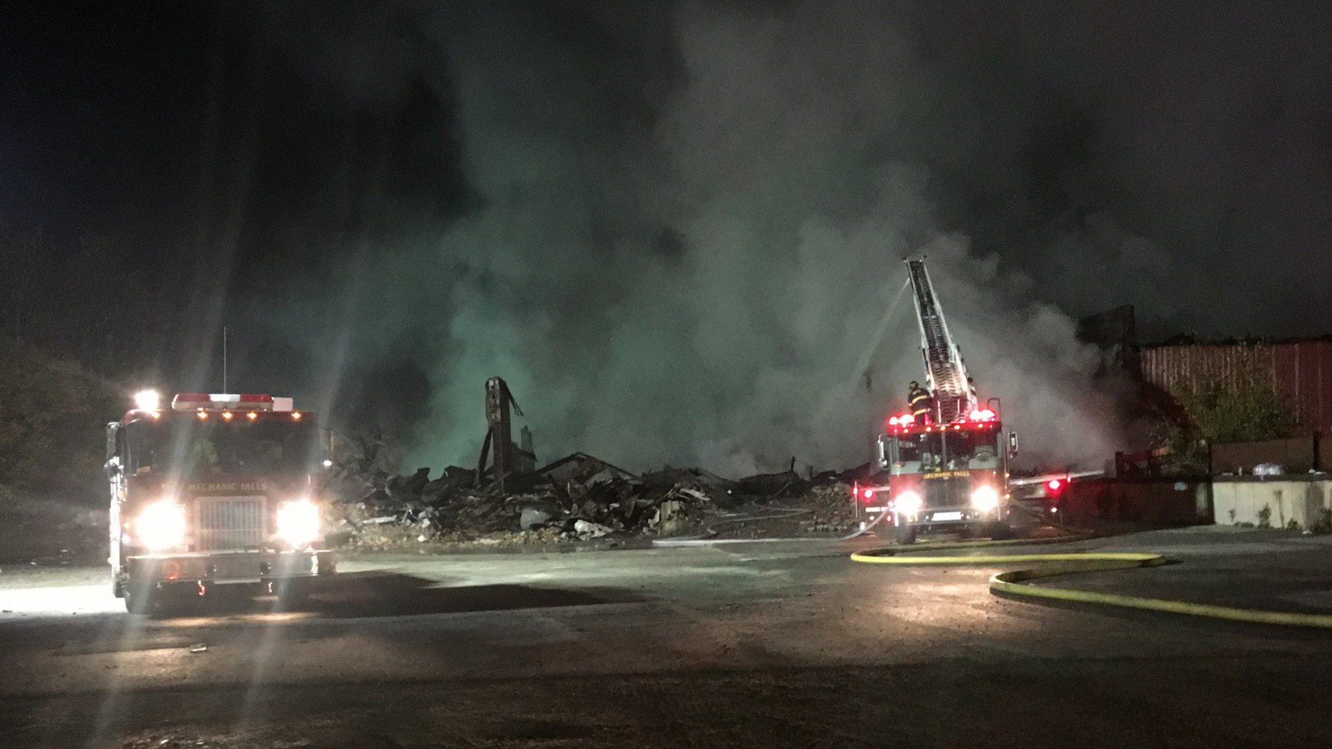 Former Marcal Paper mill destroyed by fire in Mechanic Falls, officials