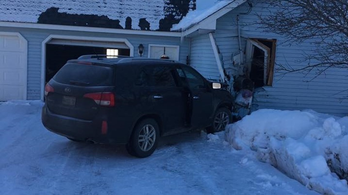 Teenager crashes into residence in Perham