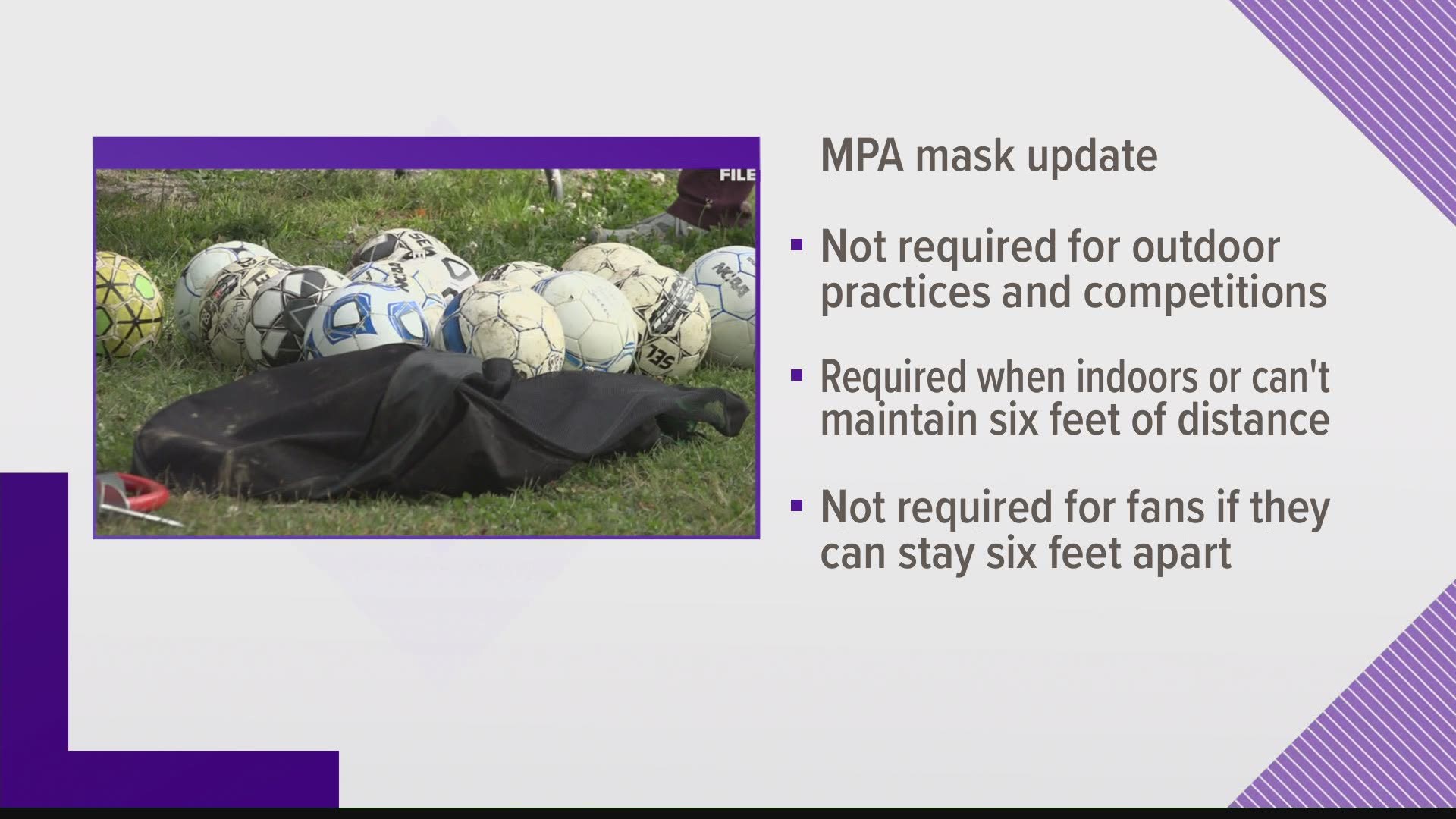 Masks are still mandatory in some situations, like when on the bench or when going indoors.