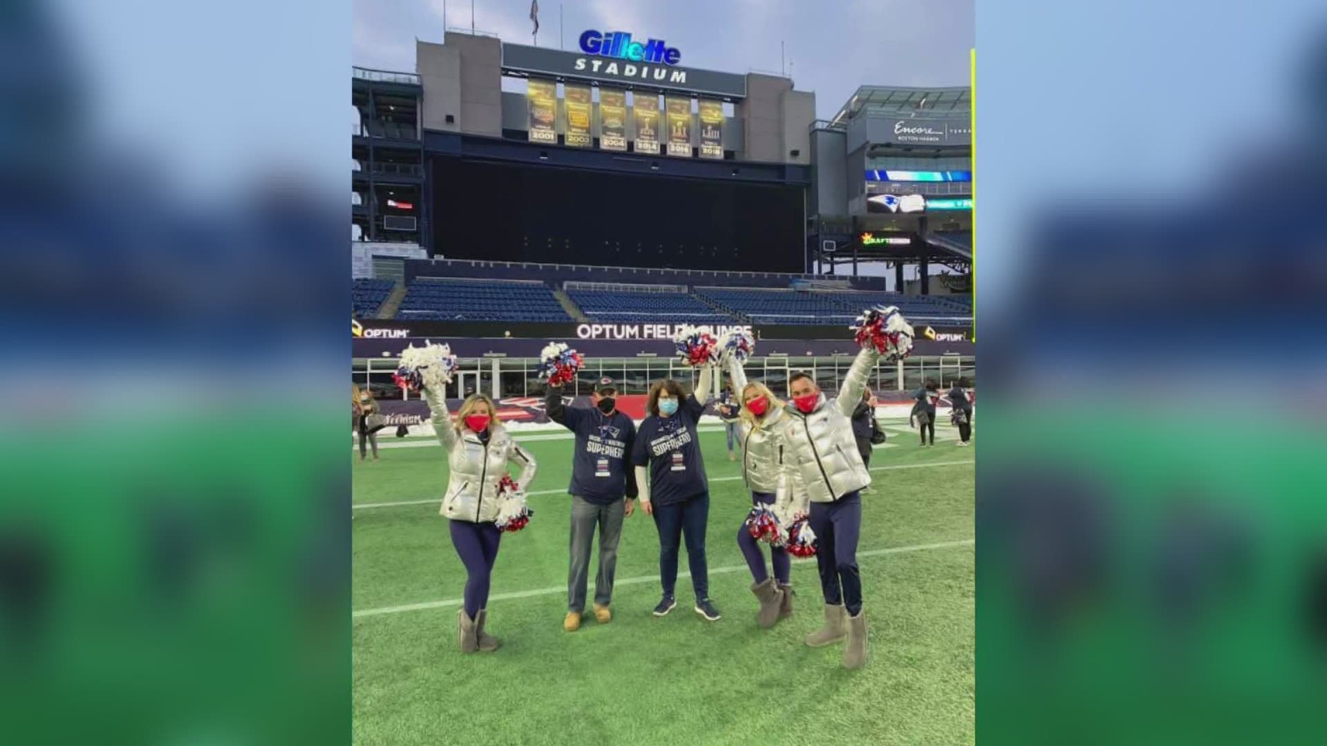 Four lucky Maine health care workers are settling in at the Raymond James Stadium in Tampa Bay, ready for the Super Bowl kick-off.