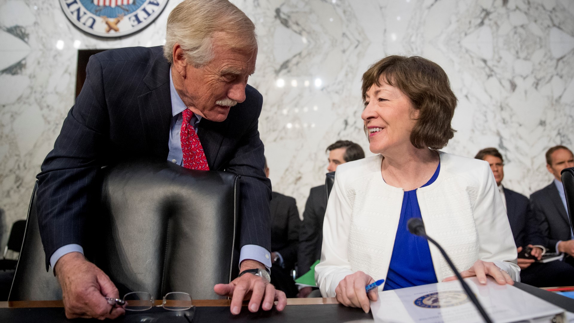 Sen. Susan Collins says she will vote to acquit Pres. Trump. Sen. Angus King says he will vote to convict.