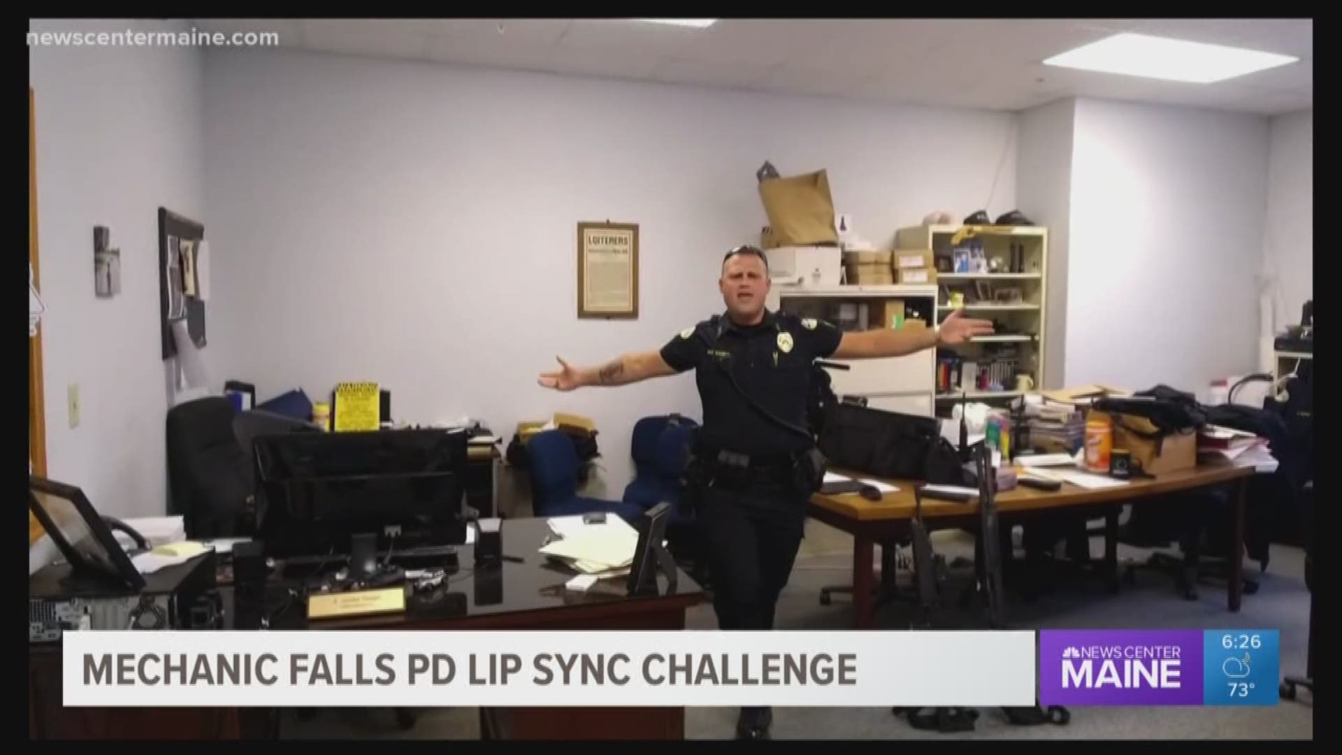 Mechanic Falls PD lip sync challenge