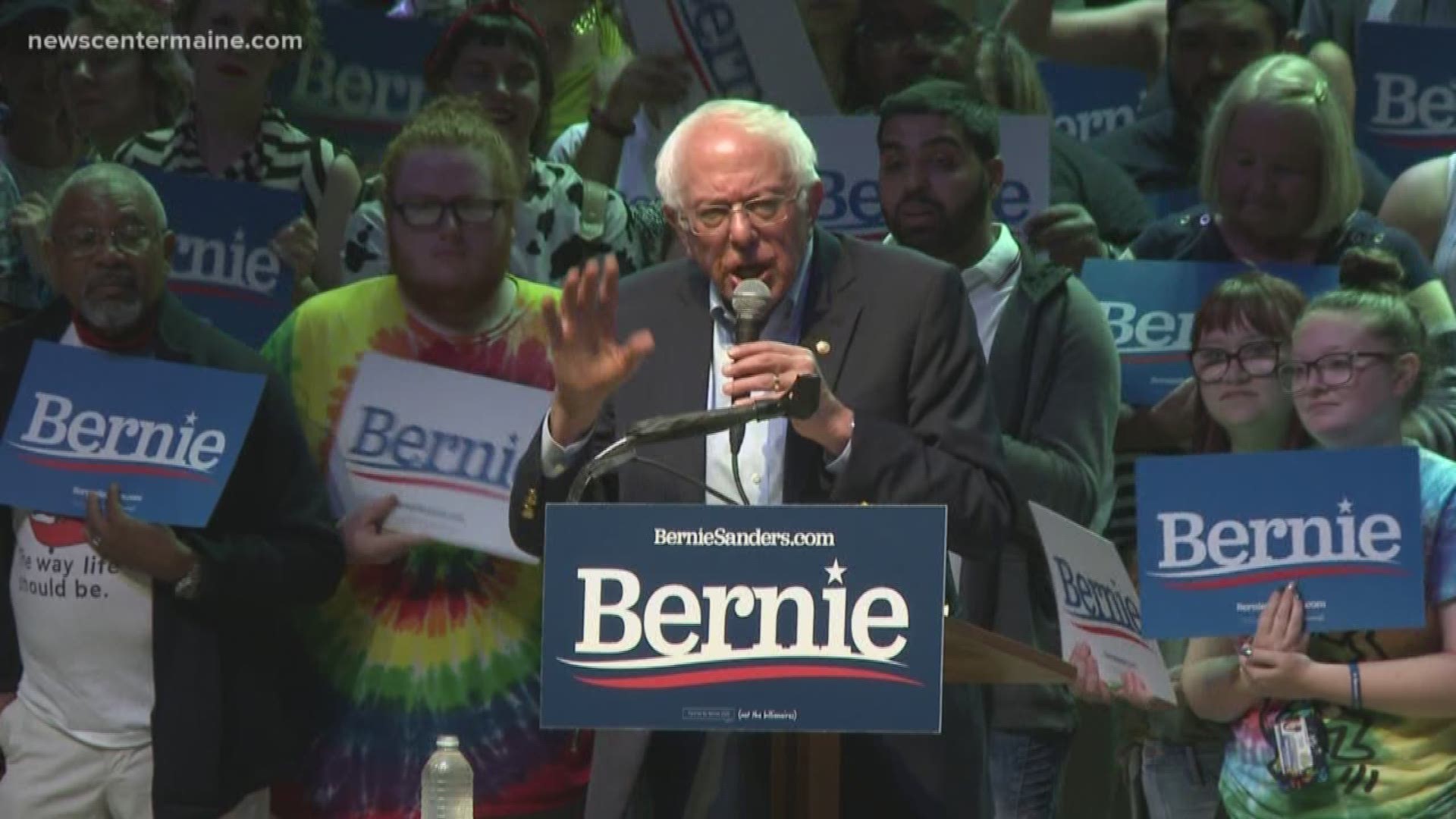 Sanders is heading to New Hampshire for a Labor Day parade Monday after hundreds turned out to his rally at the State Theatre.