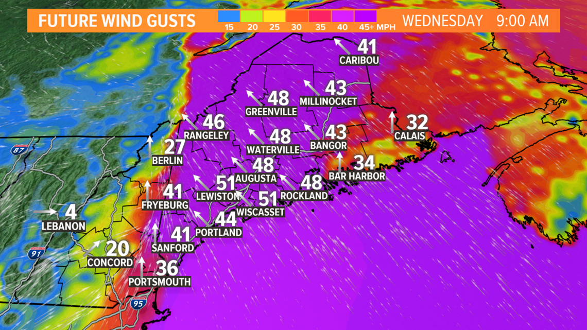 Thousands losing power as strong winds hit Maine