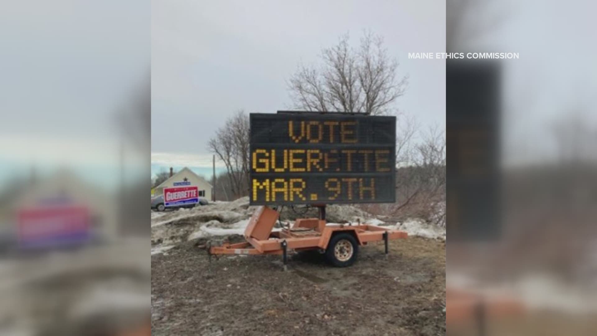 Willian Guerrette is running to fill the vacant District 14 seat and used four solar-powered road signed to urge voters to vote for him which violated campaign rules