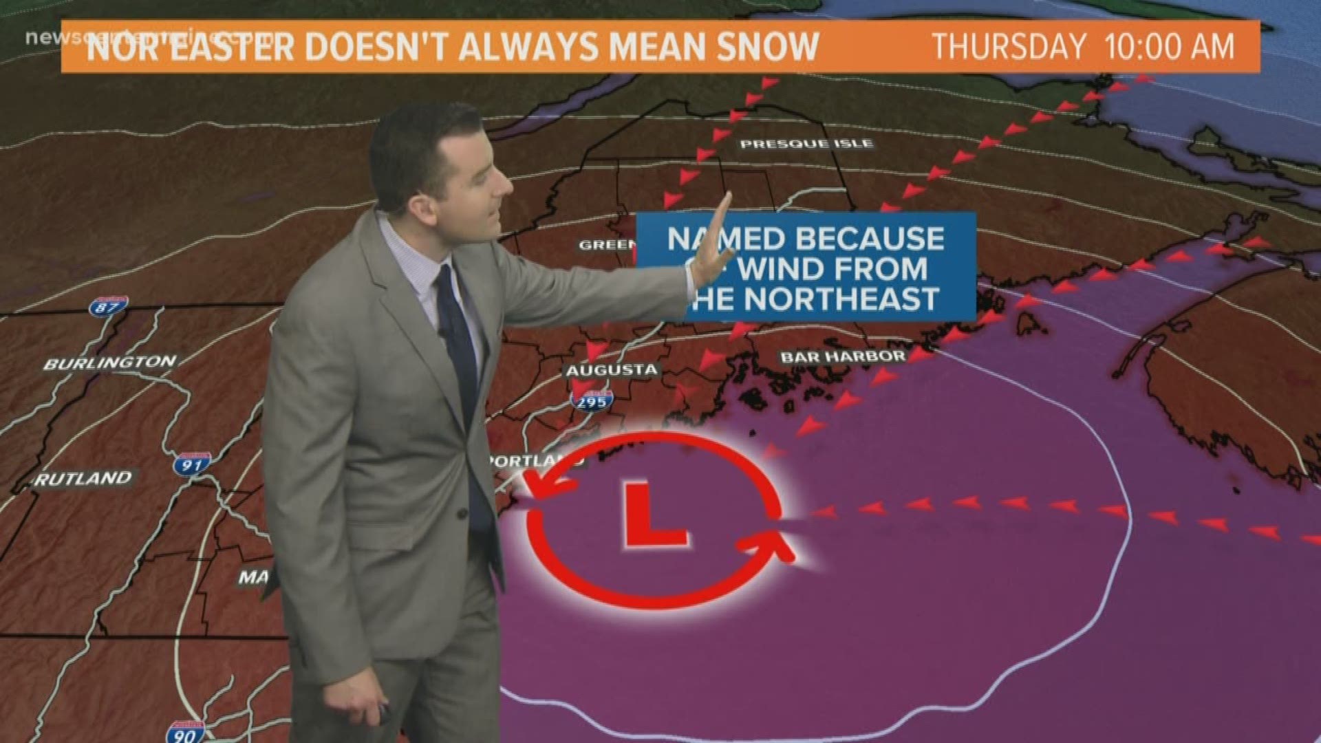 Meteorologist Ryan Breton explains why storms can be called nor'easters, even when they do not produce snow.