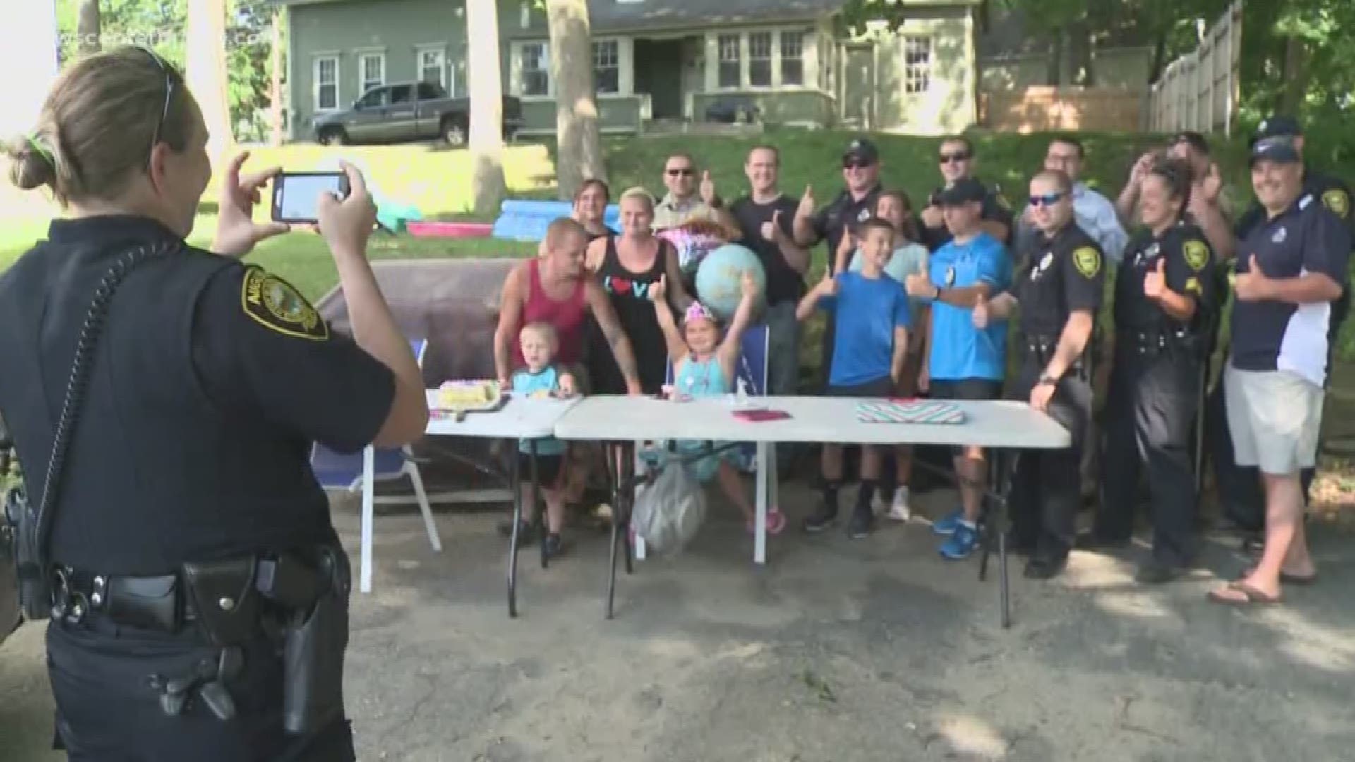 Augusta PD surprises girl with birthday party