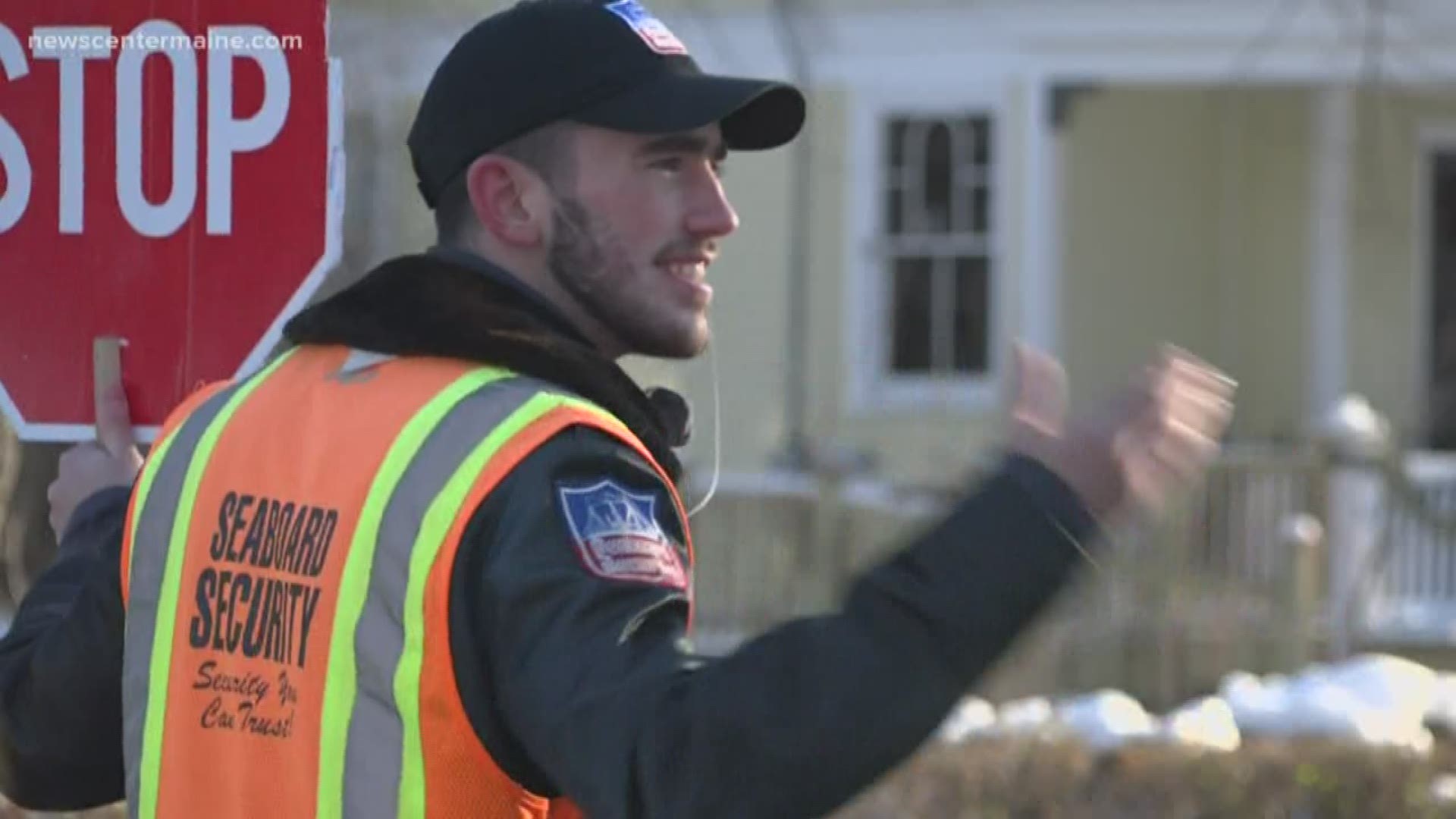 Pitts is a 22-year-old crossing guard who not only makes sure kids stay safe and controls traffic on Main Street, he also has fun every day