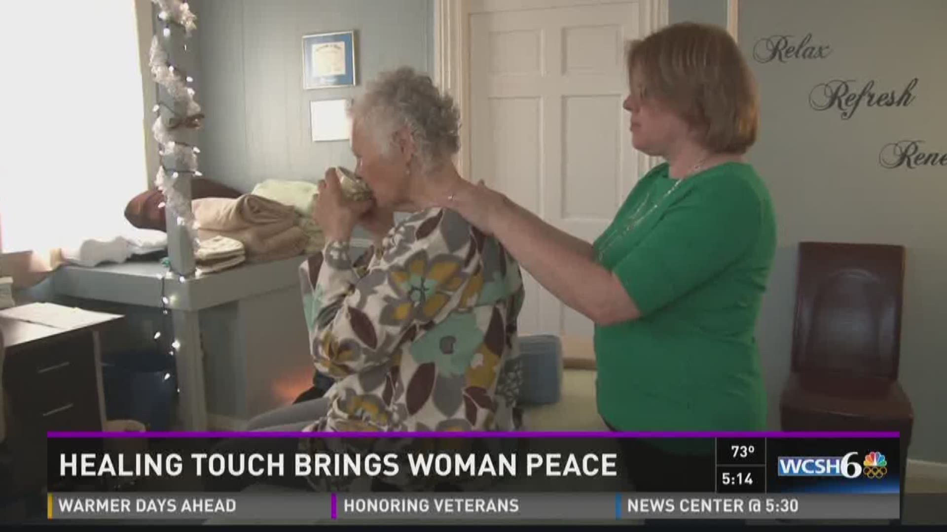 Healing touch brings woman peace