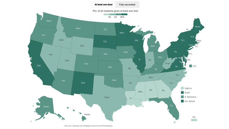 New England states lead US in COVID-19 vaccination effort ...