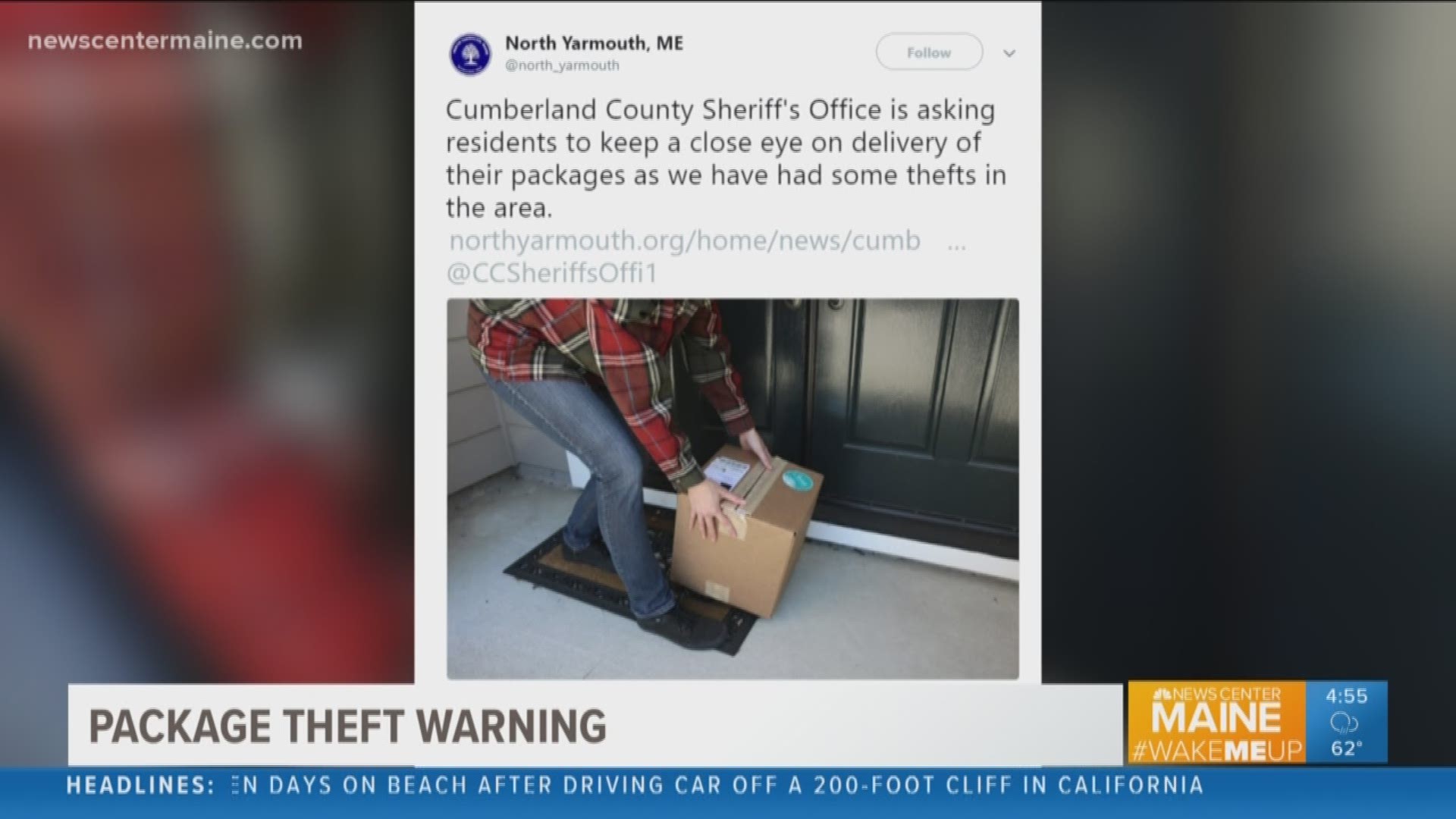 Cumberland County Sheriff's Office warns of "porch pirates"
