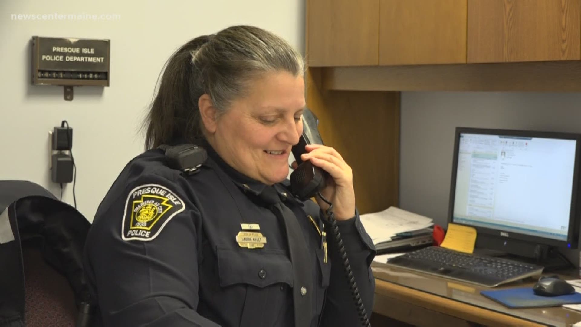 Laurie Kelly is the first woman to hold the office of police chief in Presque Isle