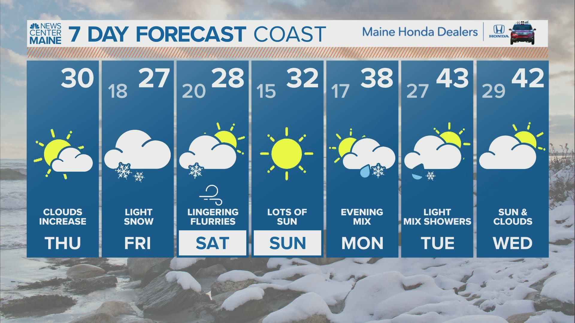 NEWS CENTER Maine Weather Video Forecast updated on Thursday February 18 at 7am