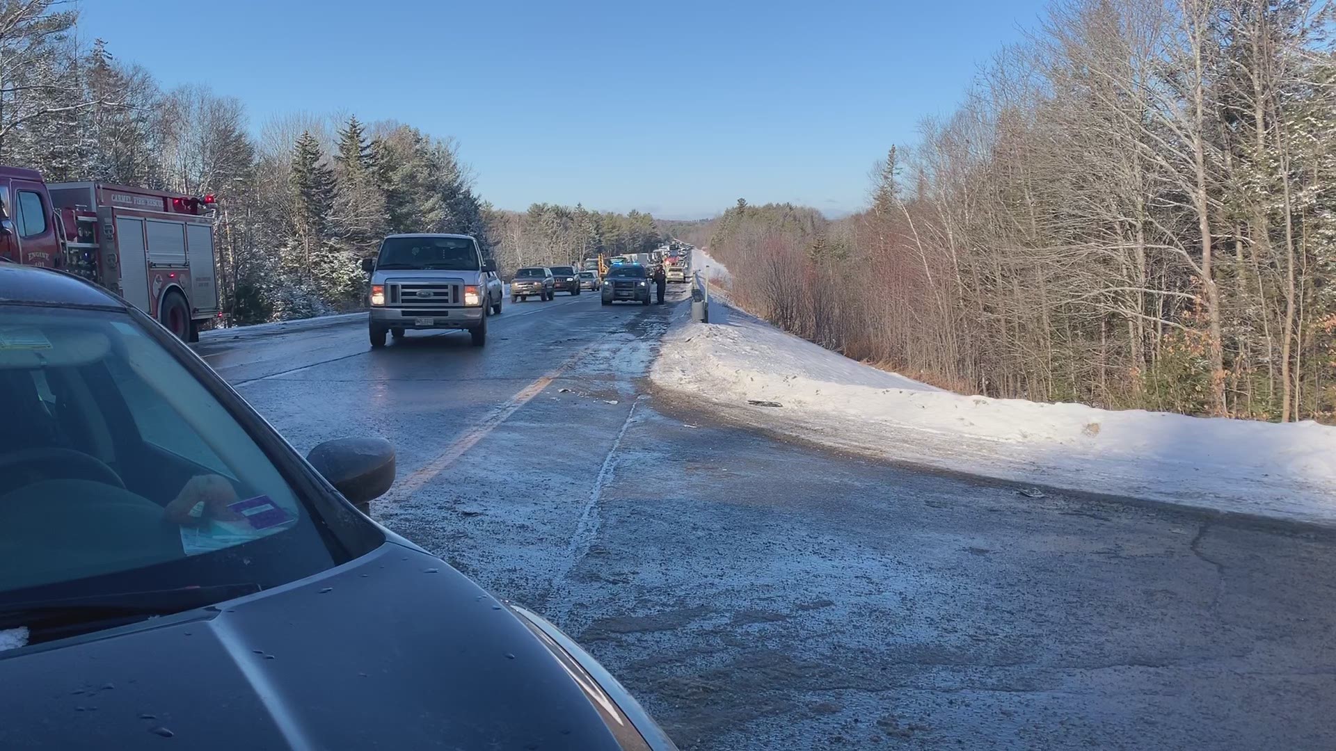 Scenes from Maine crash on I-95