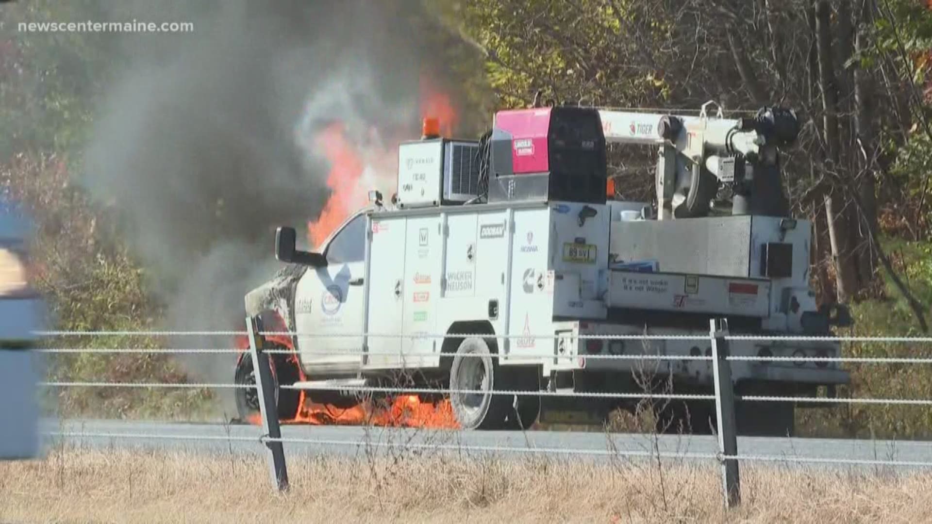 Truck fire closes I-95 for half-hour in Augusta