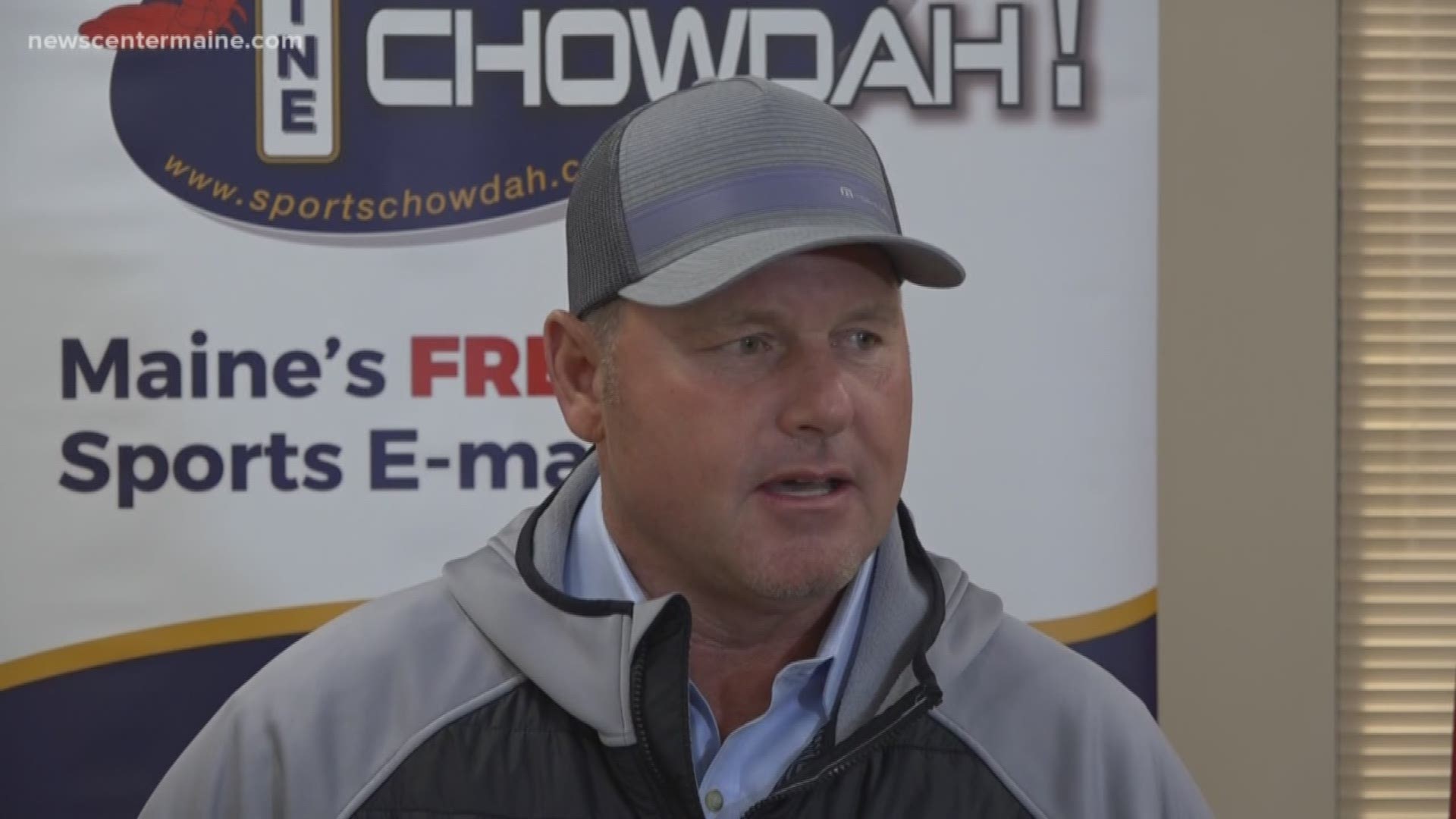 Former Red Sox ace, Roger Clemens visits with fans in Maine.