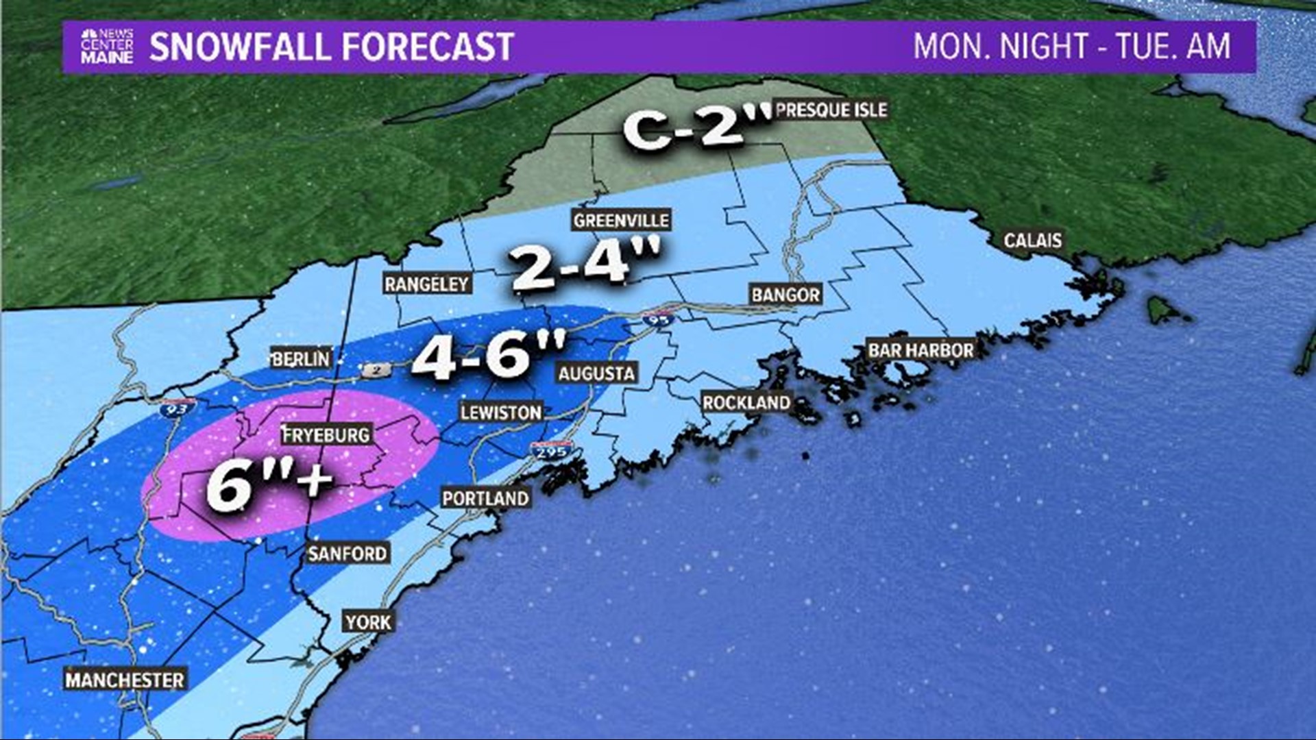 Spring snow Monday night in Maine | newscentermaine.com