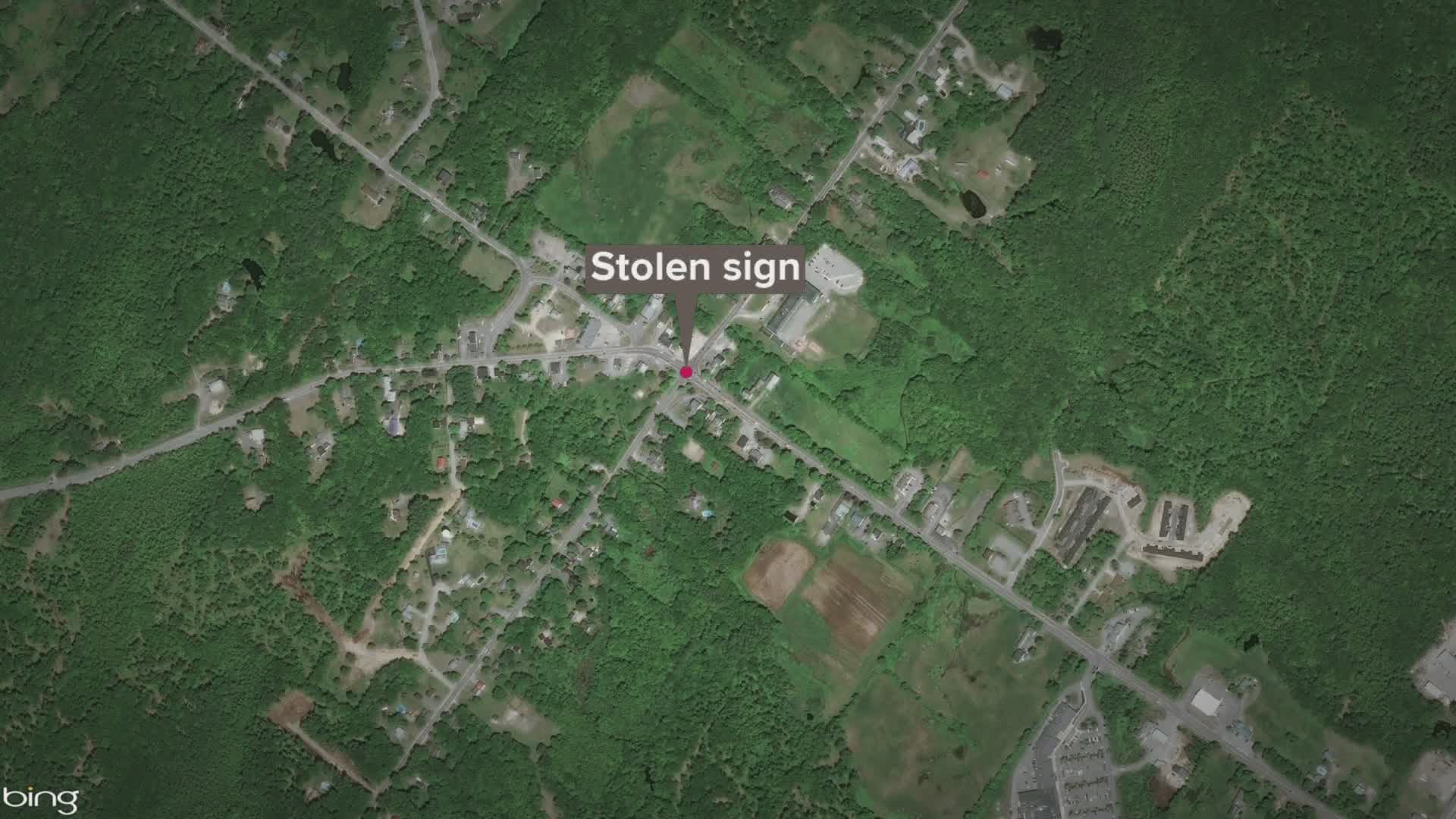 Cumberland County Sheriff's Ofice received several complaints about stolen political signs at the intersection of Route 35 and 25 in Standish.