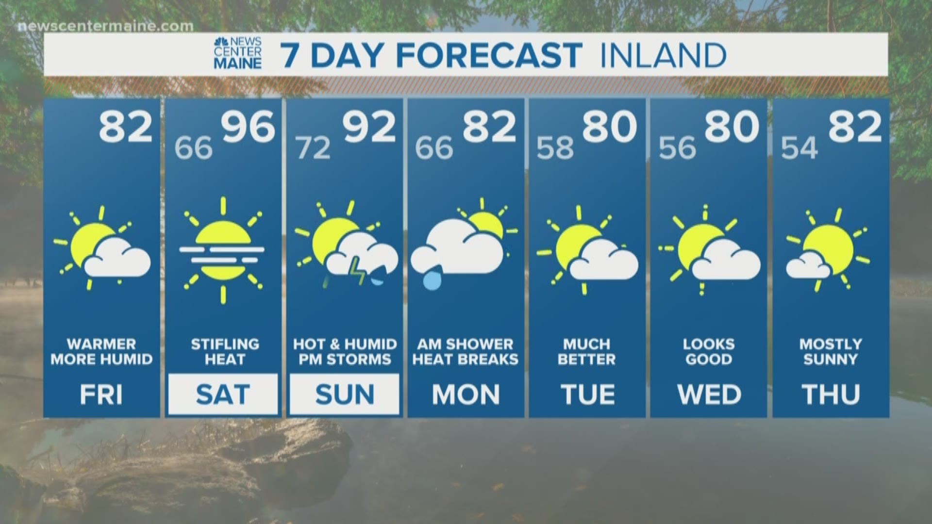 NEWS CENTER Maine Weather Video Forecast updated on Friday July 19 at 5am