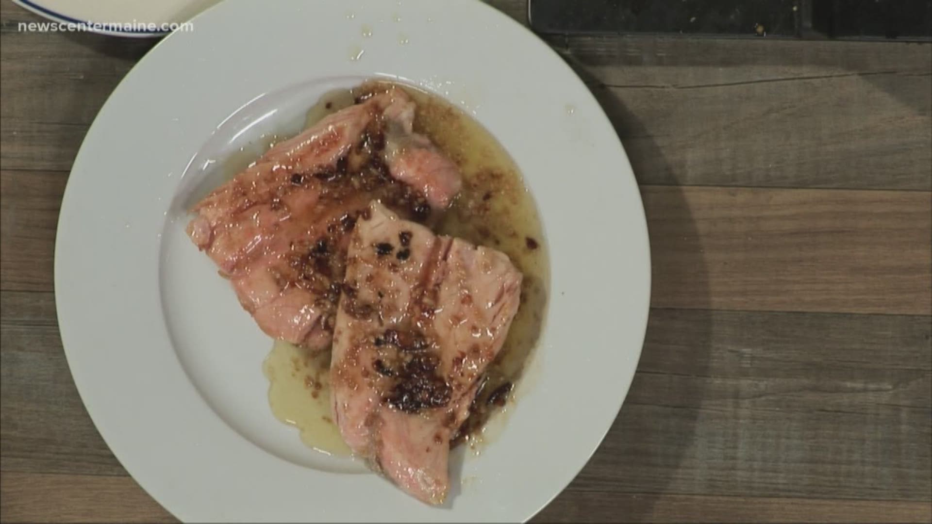 We're in the kitchen with Rockland chef and business owner Lynn Archer. Seafood is her specialty, and she's showing us her take on a simple salmon dish.