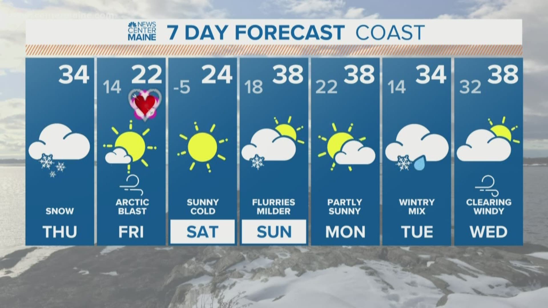 NEWS CENTER Maine Weather Video Forecast updated on Thursday February 13 at 7am