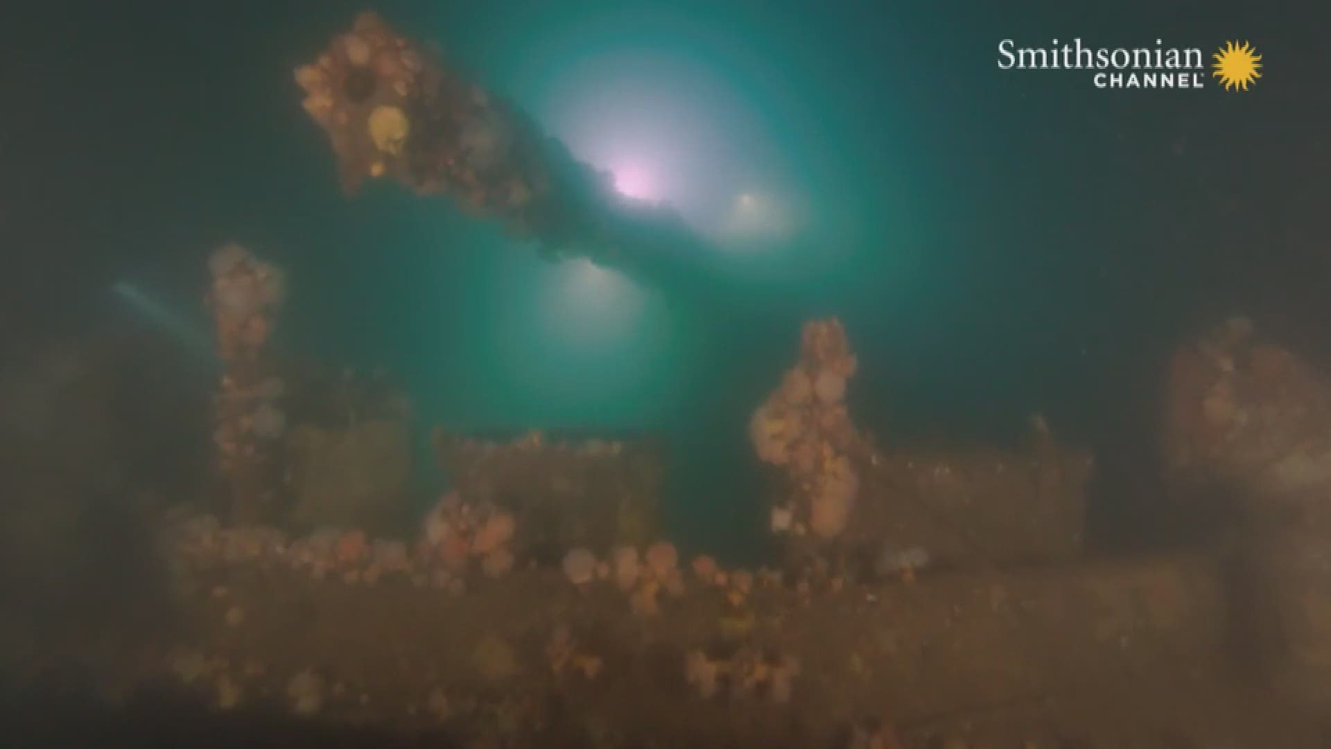 A Maine production company documented the dive to the sunken navy ship for a Smithsonian documentary.