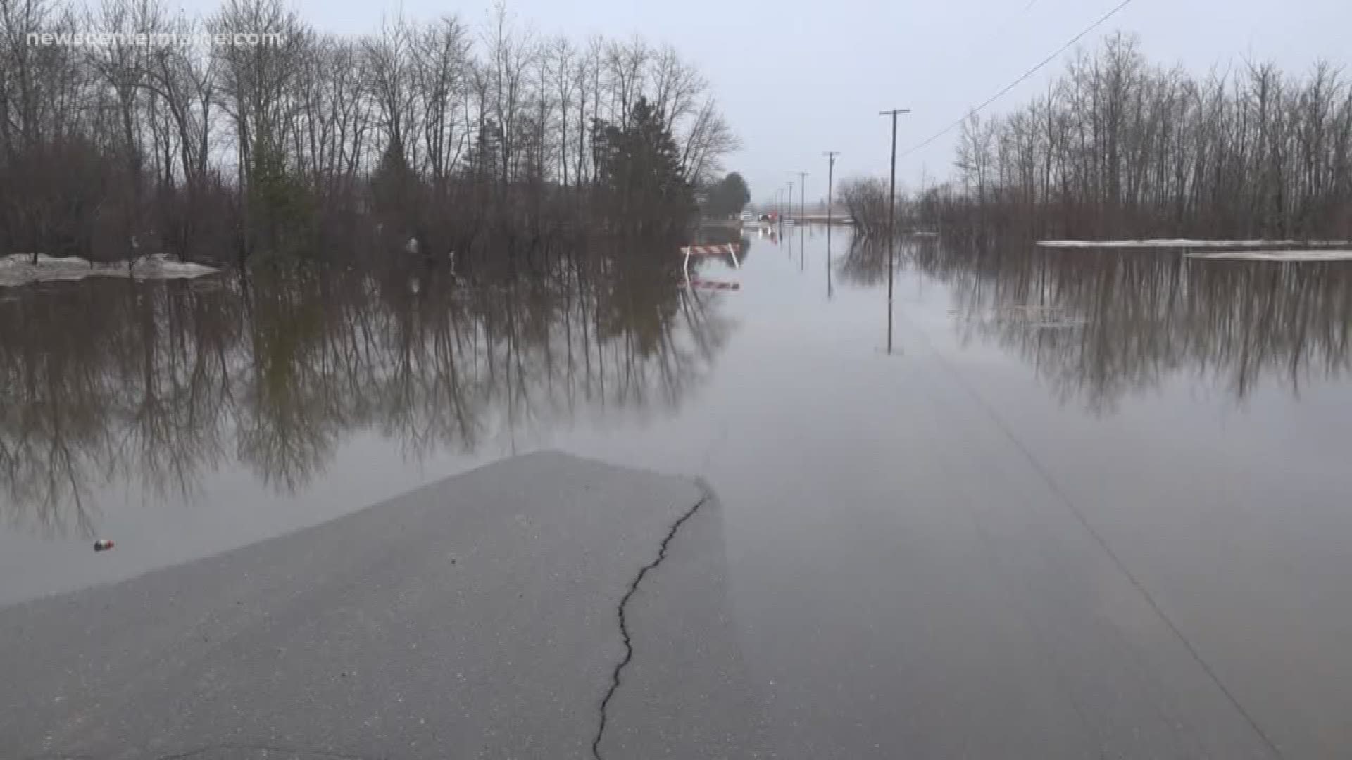 Rising water levels in Aroostook county are flooding homes and closing roads.