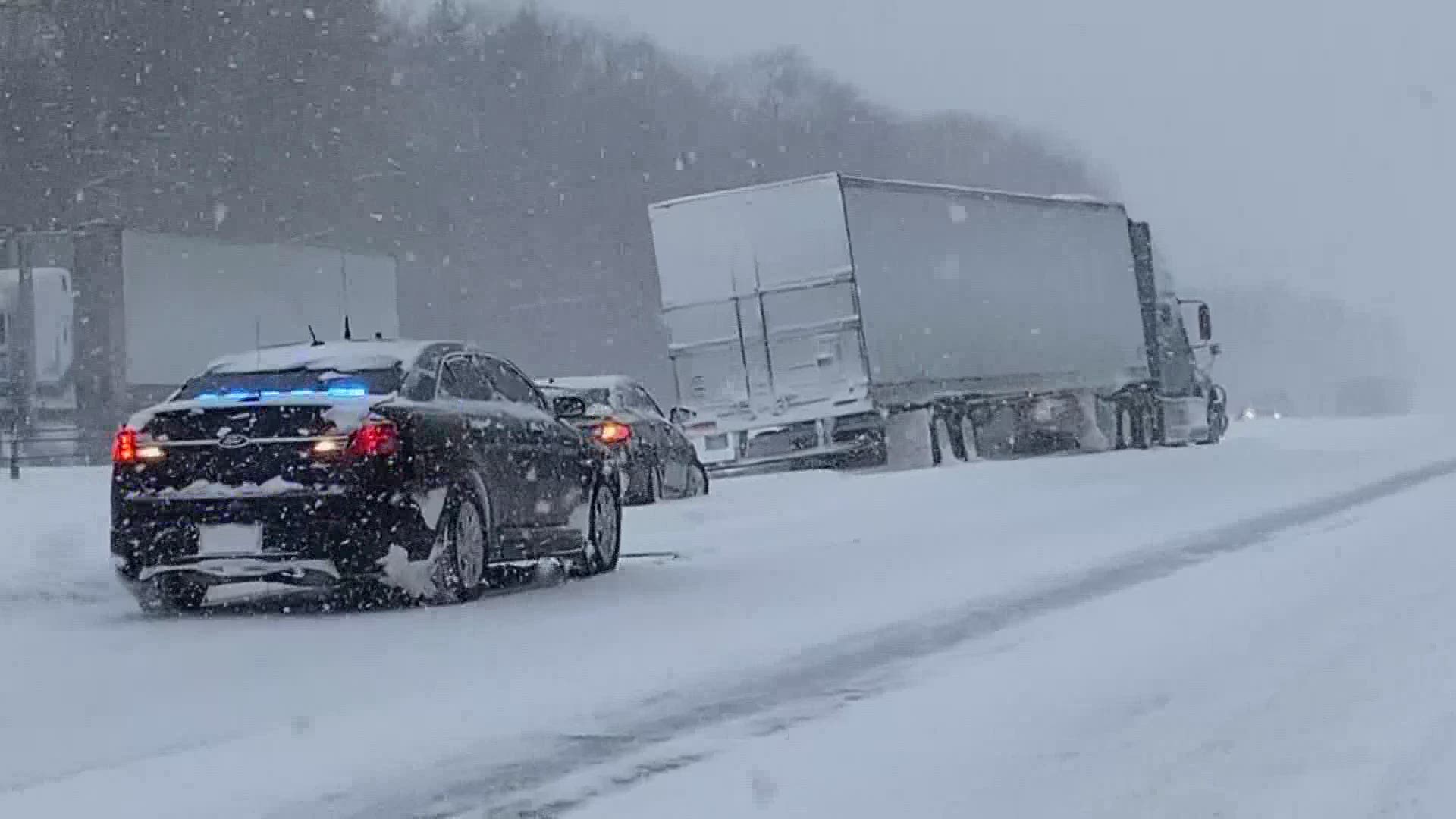 NEWS CENTER Maine's Shannon Moss and Roslyn Flaherty are in Storm Center mode, reporting on road conditions during the snowstorm.