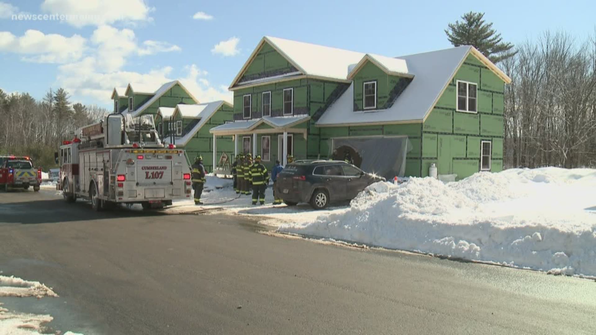 Two workers were exposed to toxic amounts of carbon monoxide while working in a basement in North Yarmouth