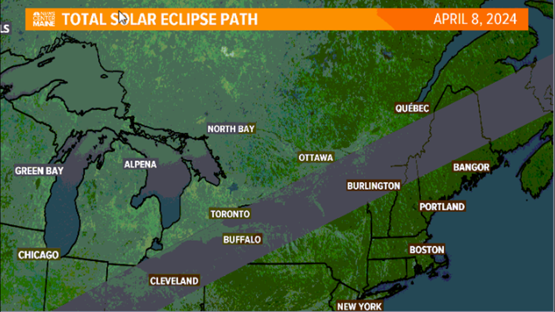 Next total solar eclipse in Maine on April 8, 2024 ...