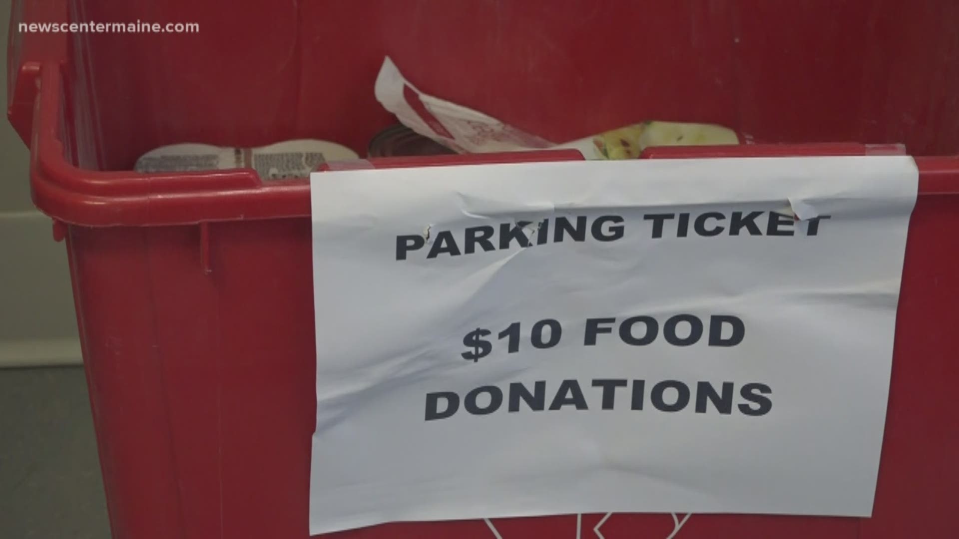 Old Town PD has come up with an inventive method for getting residents to donate canned goods to those in need