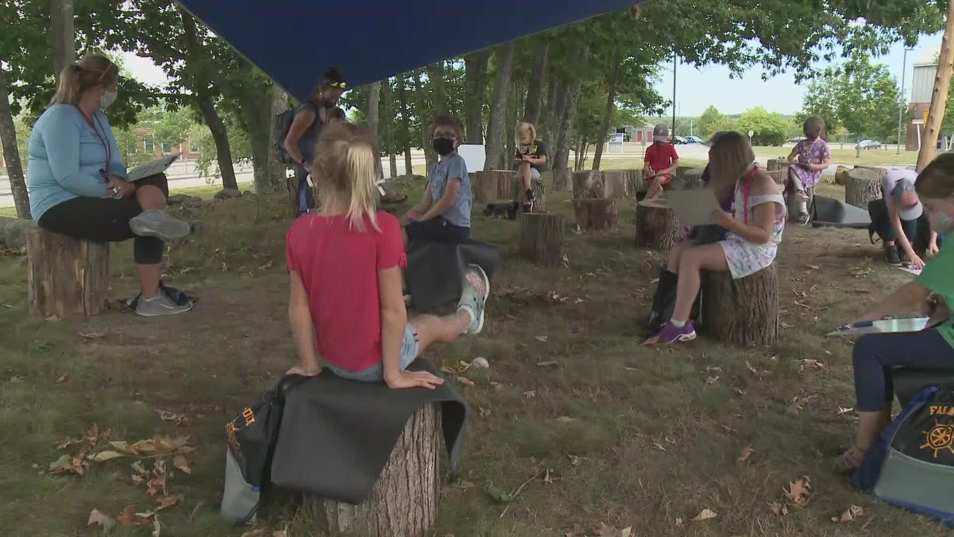 Maine schools create outdoor classrooms