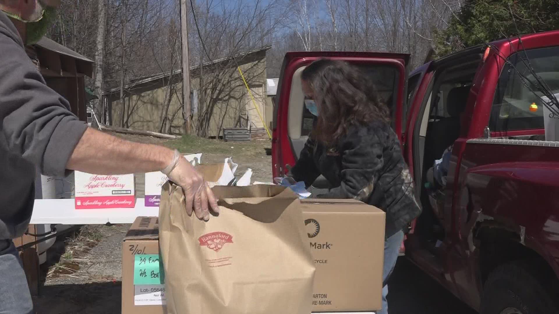 Winthrop Food Pantry gives boxes of food away during coronavirus, COVID-19 pandemic