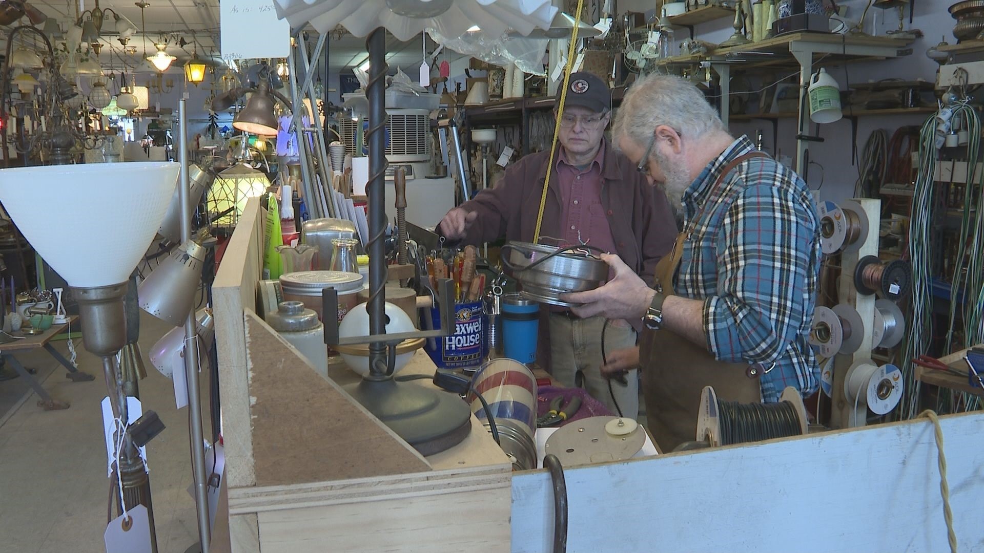 Repairs and inventions keep South Portland lamp shop open for business