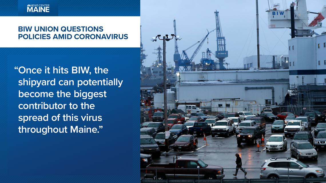 Bath Iron Works union questions policies amid coronavirus