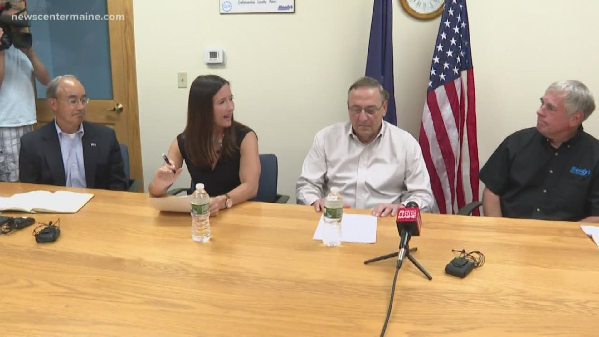 Members of Maine's GOP, including former Gov. Paul LePage and former Rep. Bruce Poliquin, held a round-table Thursday, August 22 to praise the economy of the U.S. under President Trump.