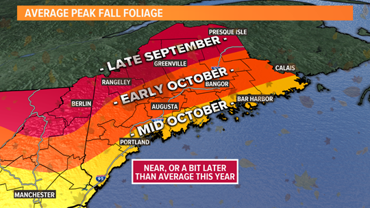 Maine fall foliage forecast: When to expect the best color ...