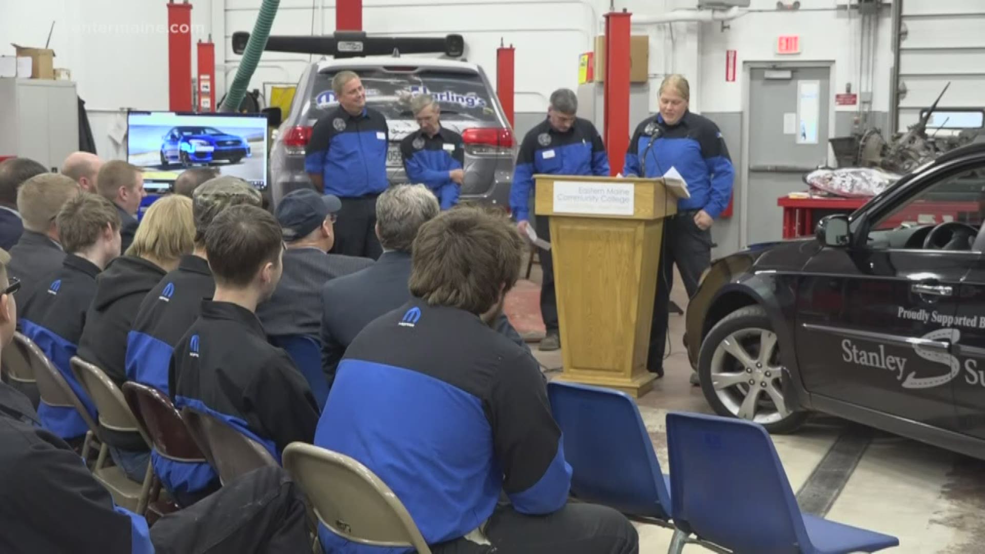 The automotive program at Eastern Maine Community College has more opportunities after Subaru donates a car to them.