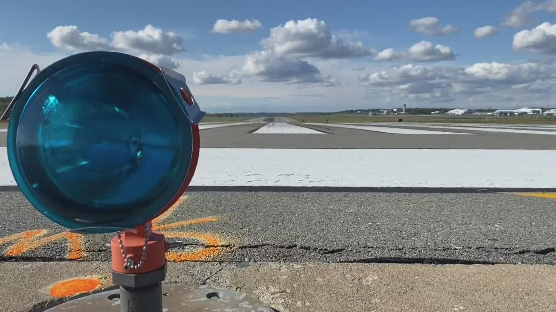 The airport's director says the runway is perfectly safe, but repairs need to be made.