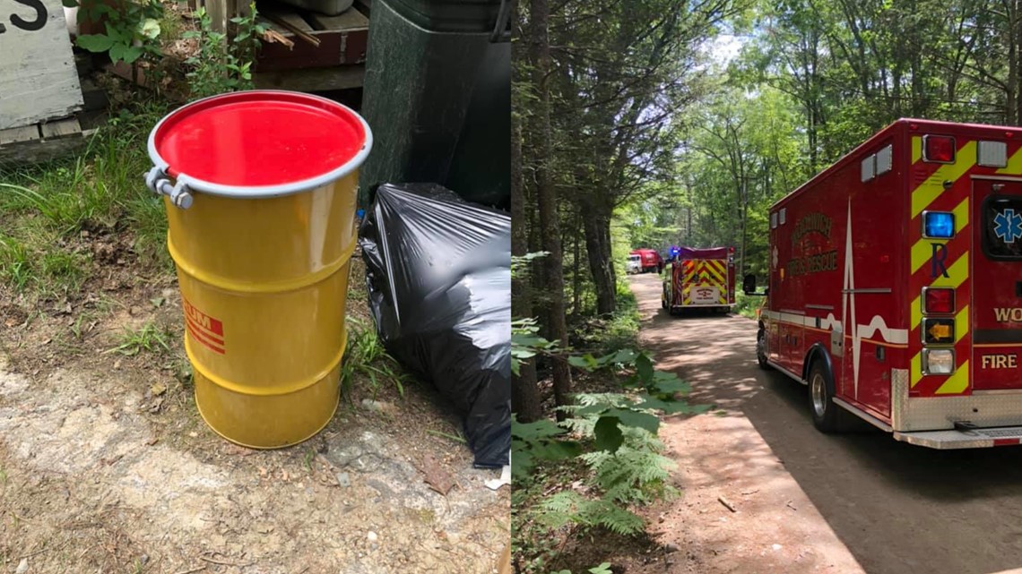 HazMat team responds to acid leak inside Woolwich trash truck