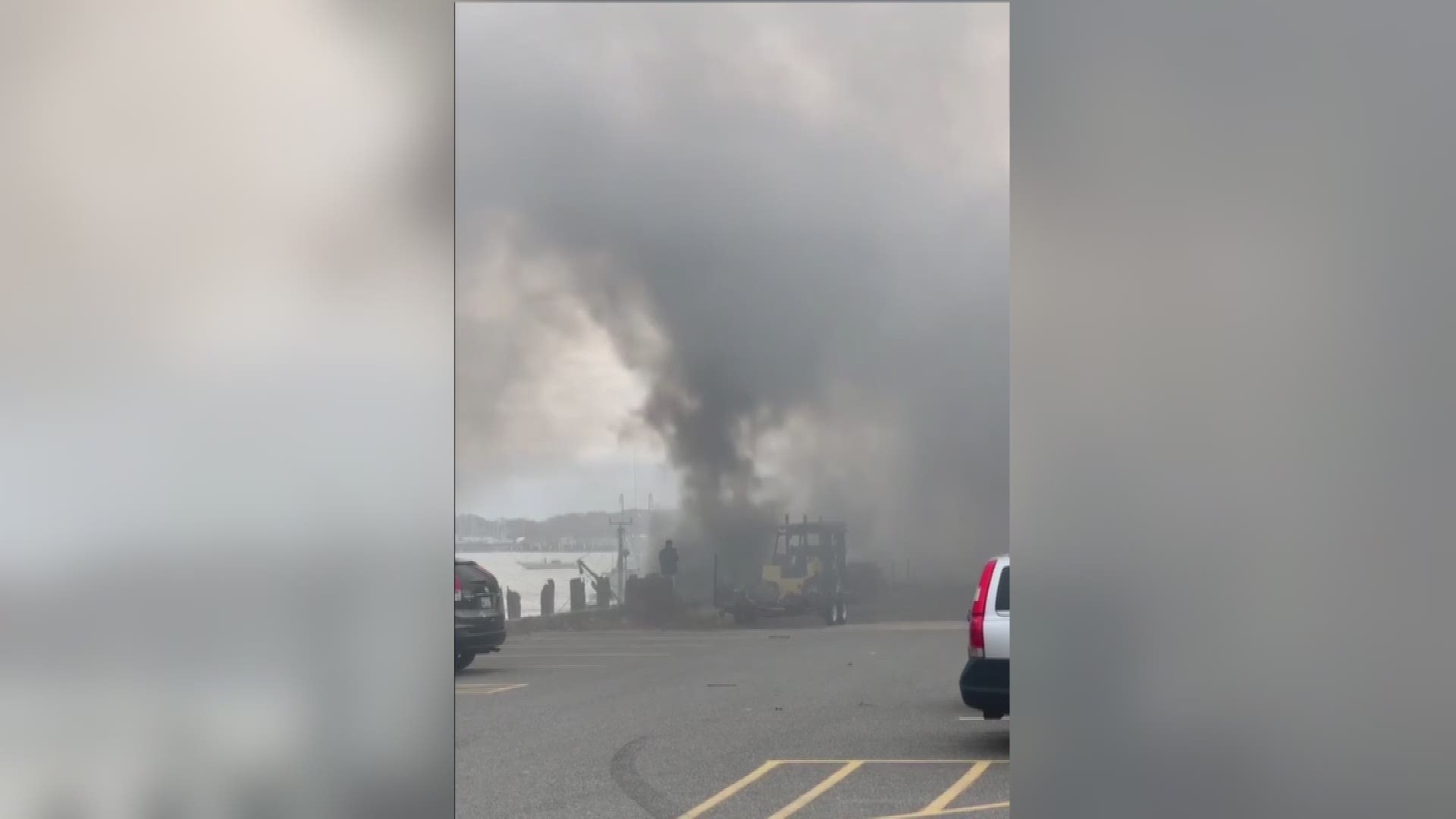 South Portland Fire Department shared a video of the fire at the Portland Pier Tuesday morning.