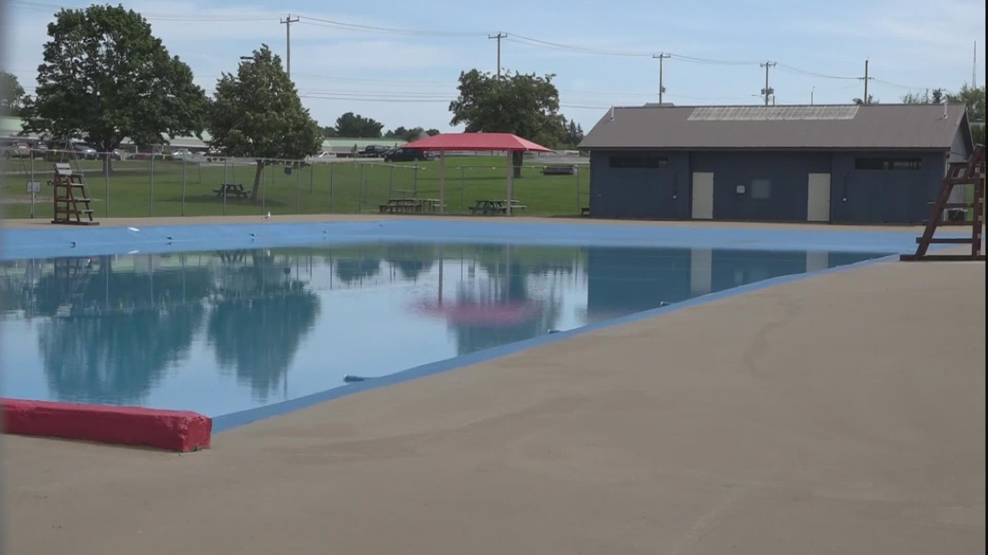 Brewer's Parks & Rec. Dept. was notified yesterday that several shards of glass were found at the pool's edge.