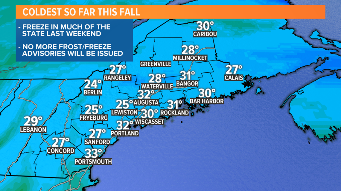 First freeze hit earlier this year, but the trend is later