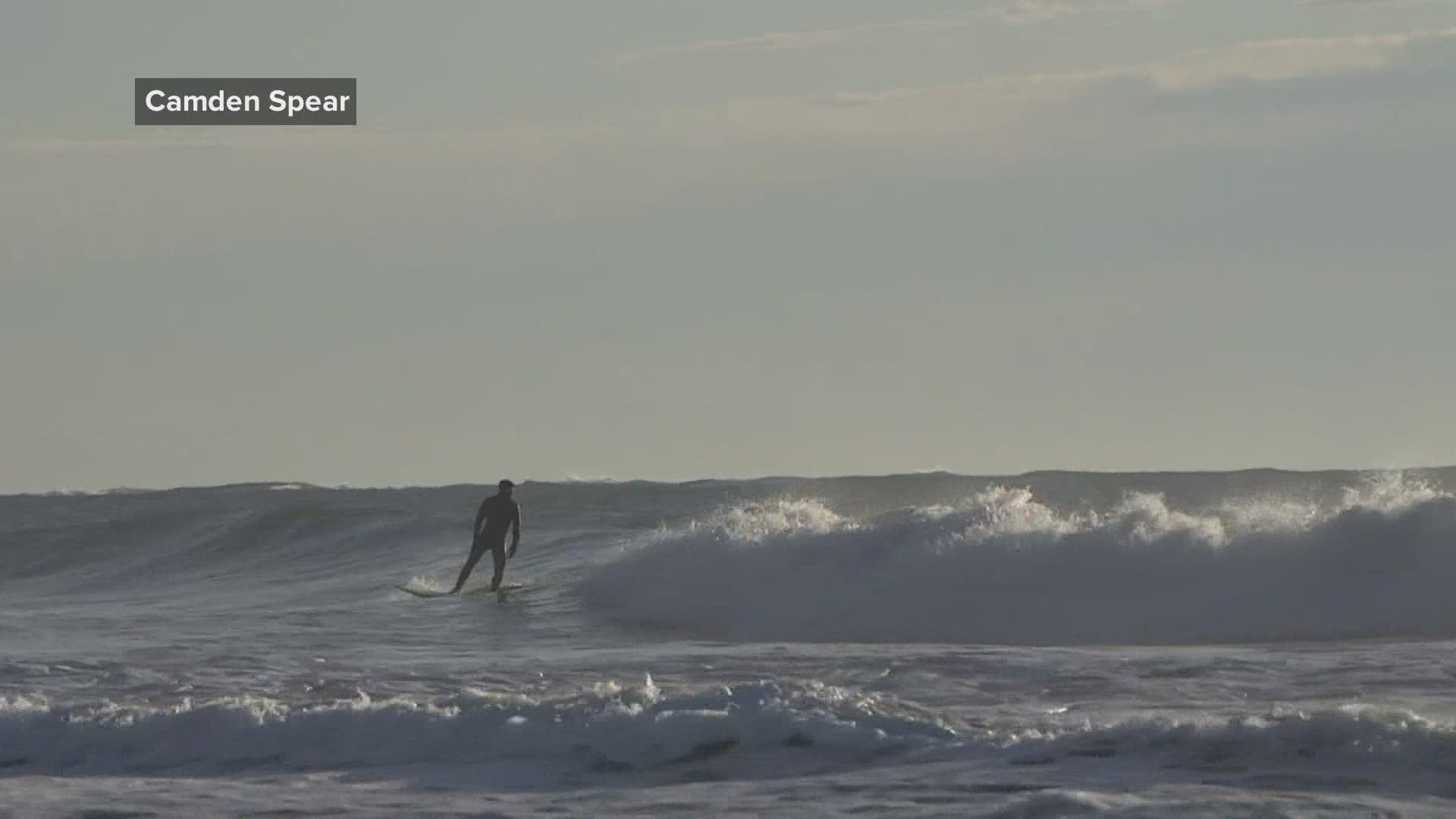 The Co-owner of Black Point Surf Shop in Scarborough has seen more surfers going out in the cold to catch the waves.