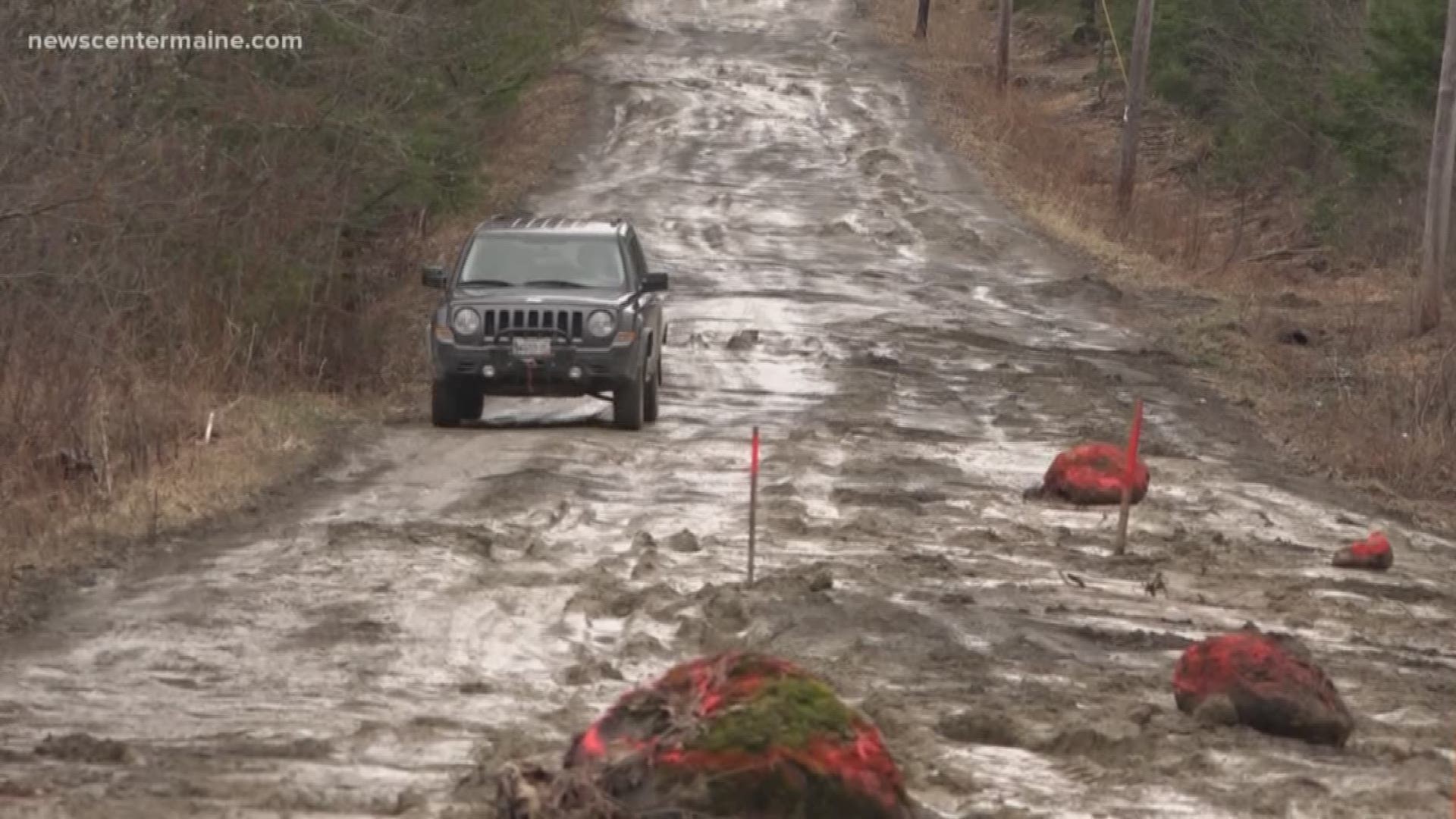 Glenburn road residents have to park at the end of their street due to mud conditions.