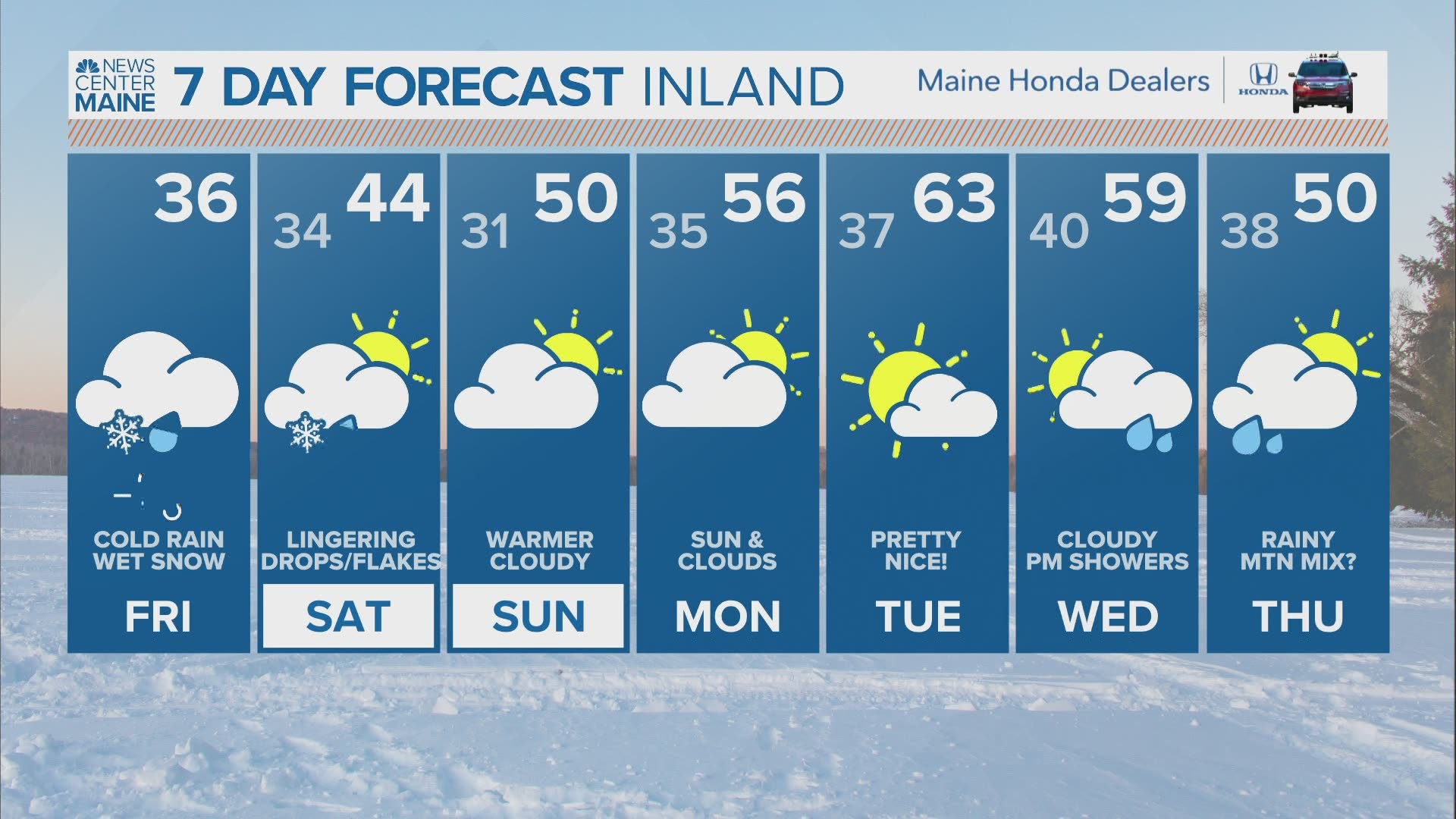 NEWS CENTER Maine Weather Video Forecast Updated 7:00am Friday, April 16th