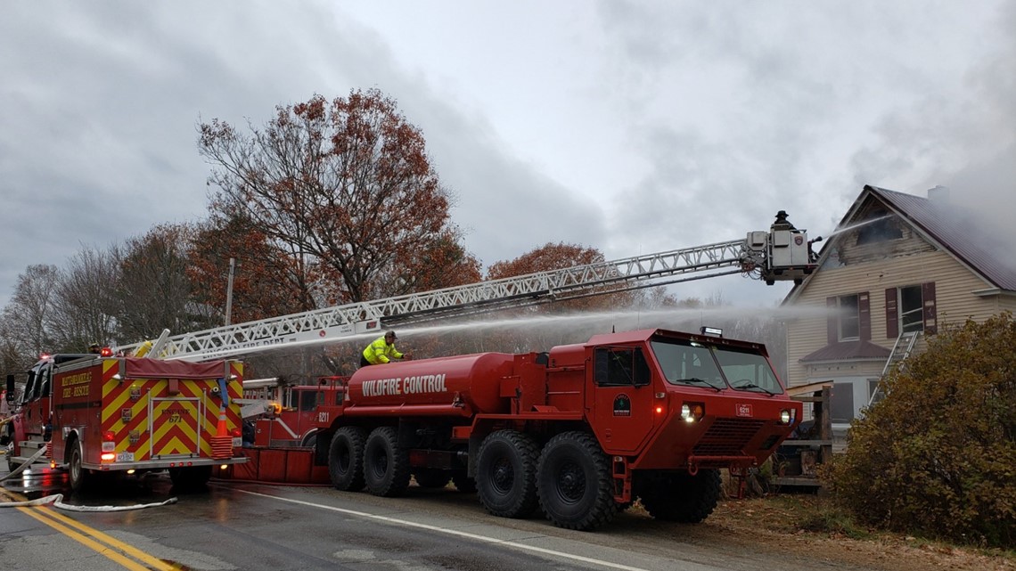 Fire destroys home in Winn, Maine