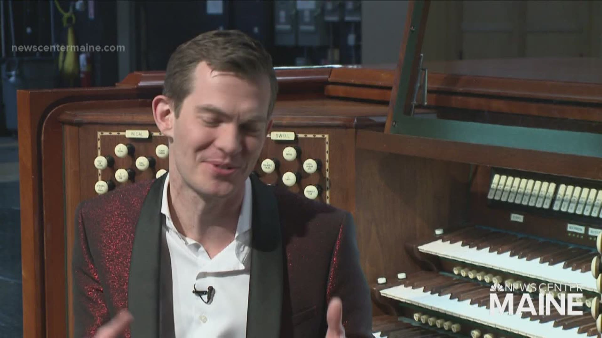 James Kennerley is very enthusiastic about music and he brings that vibrancy to his playing the Kotzschmar Organ.