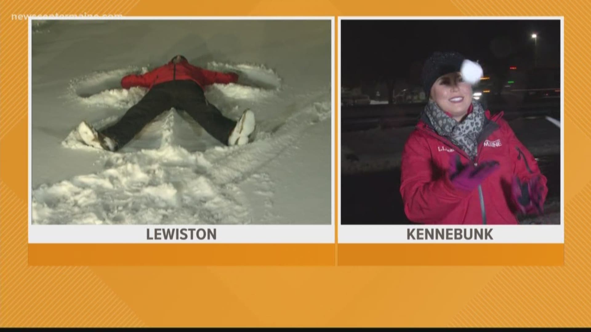 From snow angels, to snow balls, Cory and Katie are checking the weather conditions in the road for your morning commute