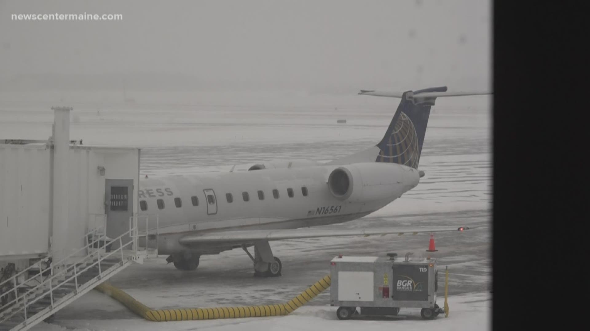 Some Thanksgiving travelers are still stuck in Bangor due to recent snowstorms.